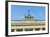 Quadriga on Top of the Brandenburger Tor, Berlin, Brandenburg, Germany, Europe-G & M Therin-Weise-Framed Photographic Print