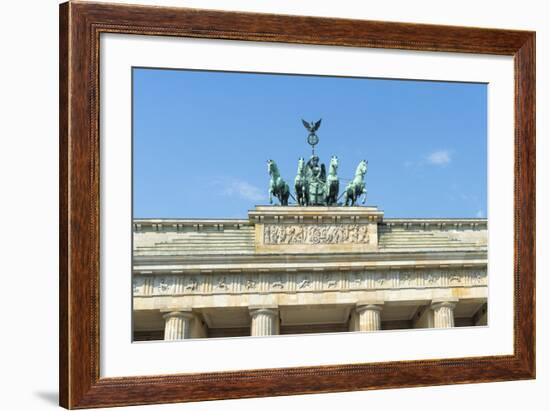 Quadriga on Top of the Brandenburger Tor, Berlin, Brandenburg, Germany, Europe-G & M Therin-Weise-Framed Photographic Print