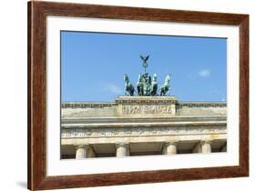 Quadriga on Top of the Brandenburger Tor, Berlin, Brandenburg, Germany, Europe-G & M Therin-Weise-Framed Photographic Print