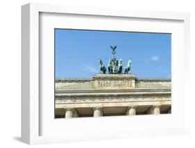 Quadriga on Top of the Brandenburger Tor, Berlin, Brandenburg, Germany, Europe-G & M Therin-Weise-Framed Photographic Print