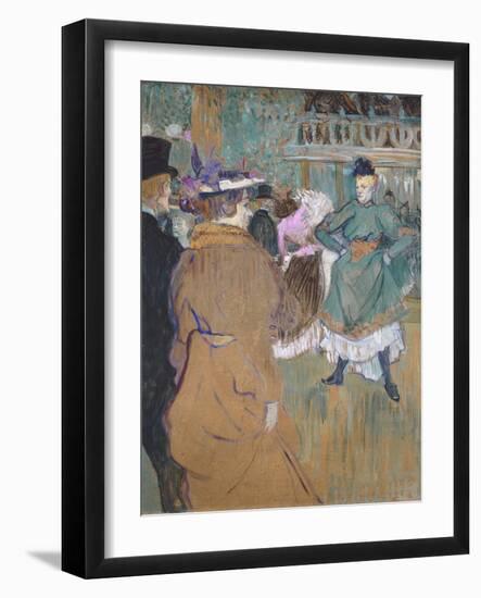 Quadrille at the Moulin Rouge, 1892-Henri de Toulouse-Lautrec-Framed Giclee Print
