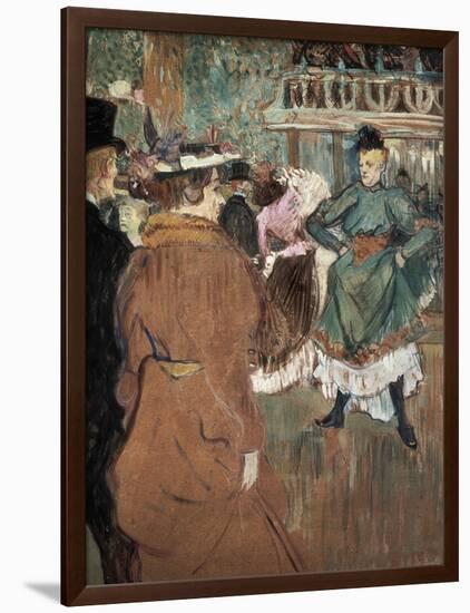 Quadrille at the Moulin Rouge-Henri de Toulouse-Lautrec-Framed Art Print