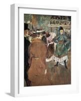 Quadrille at the Moulin Rouge-Henri de Toulouse-Lautrec-Framed Art Print