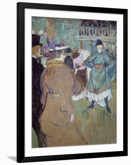 Quadrille in the Moulin Rouge, 1885-Henri de Toulouse-Lautrec-Framed Giclee Print