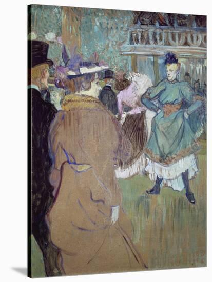 Quadrille in the Moulin Rouge, 1885-Henri de Toulouse-Lautrec-Stretched Canvas