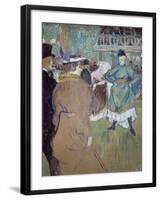 Quadrille in the Moulin Rouge, 1885-Henri de Toulouse-Lautrec-Framed Giclee Print