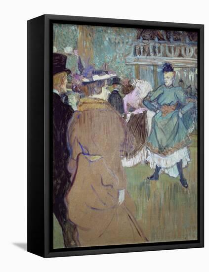 Quadrille in the Moulin Rouge, 1885-Henri de Toulouse-Lautrec-Framed Stretched Canvas