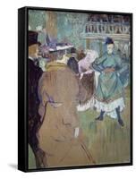 Quadrille in the Moulin Rouge, 1885-Henri de Toulouse-Lautrec-Framed Stretched Canvas