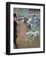 Quadrille in the Moulin Rouge, 1885-Henri de Toulouse-Lautrec-Framed Giclee Print