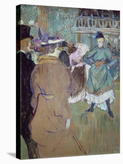 Quadrille in the Moulin Rouge, 1885-Henri de Toulouse-Lautrec-Stretched Canvas