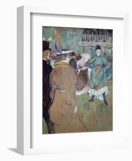 Quadrille in the Moulin Rouge, 1885-Henri de Toulouse-Lautrec-Framed Giclee Print