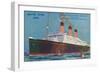 Quadruple-Screw R.M.S Majestic of the White Star Line, C1920S-null-Framed Premium Giclee Print