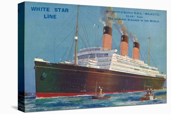 Quadruple-Screw R.M.S Majestic of the White Star Line, C1920S-null-Stretched Canvas