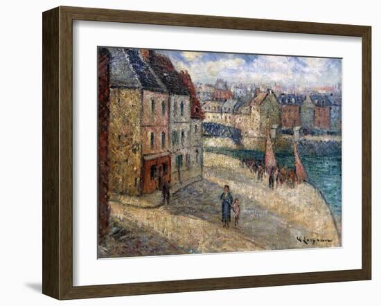 Quai a Dieppe-Gustave Loiseau-Framed Giclee Print