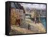 Quai a Dieppe-Gustave Loiseau-Framed Stretched Canvas