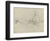 Quai avec bateaux amarrés-Paul Gauguin-Framed Giclee Print