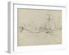 Quai avec bateaux amarrés-Paul Gauguin-Framed Giclee Print