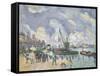 Quai De Bercy, Paris, 1873-75-Paul Cézanne-Framed Stretched Canvas
