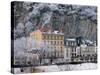 Quai De France Along the Isere River, Grenoble, Isere, French Alps, France-Walter Bibikow-Stretched Canvas