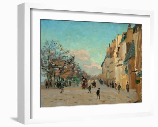 Quai de la Gare, effet de neige, 1880 Quai de la Gare, snow. Canvas, 50,5 x 61,2 cm R. F.1937-29.-Jean-Baptiste-Armand Guillaumin-Framed Giclee Print