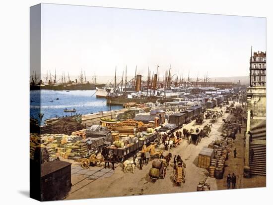 Quai De La Joliette, Marseilles, France, Pub. 1890-1900-null-Stretched Canvas