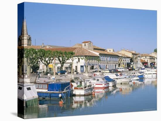 Quai De La Paix, Le Canal Du Rhone at Sete, Town of Beaucaire, Gard, Languedoc Roussillon, France-Bruno Barbier-Stretched Canvas