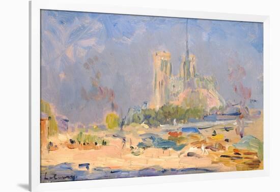 Quai De La Tournelle and Notre-Dame De Paris, 1884-Albert-Charles Lebourg-Framed Giclee Print