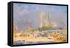 Quai De La Tournelle and Notre-Dame De Paris, 1884-Albert-Charles Lebourg-Framed Stretched Canvas