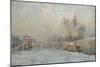 Quai De La Tournelle and Notre-Dame De Paris, 1909-Albert-Charles Lebourg-Mounted Giclee Print