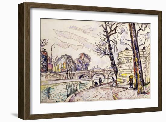 Quai De Seine-Paul Signac-Framed Giclee Print