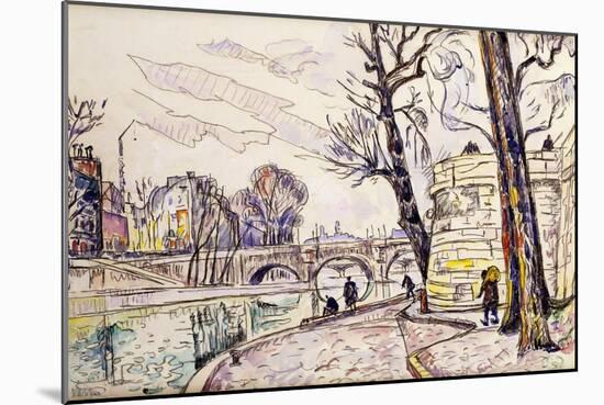 Quai De Seine-Paul Signac-Mounted Giclee Print