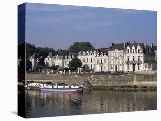 Quai Des Carmes on River Maine, Angers, Anjou, Pays De La Loire, France-J Lightfoot-Stretched Canvas