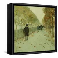 Quai Du Louvre, 1889-Childe Hassam-Framed Stretched Canvas