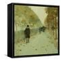 Quai Du Louvre, 1889-Childe Hassam-Framed Stretched Canvas