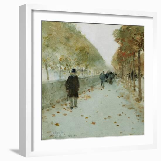 Quai Du Louvre, 1889-Childe Hassam-Framed Giclee Print