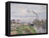 Quai Du Pothuis, at Pontoise, 1876-Camille Pissarro-Framed Stretched Canvas