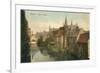 Quai Du Rosaire, Bruges, Belgium-null-Framed Art Print