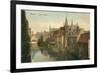 Quai Du Rosaire, Bruges, Belgium-null-Framed Art Print