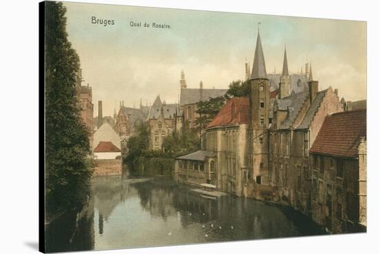 Quai Du Rosaire, Bruges, Belgium-null-Stretched Canvas