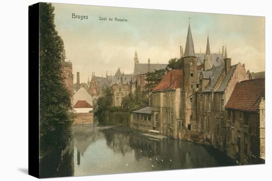 Quai Du Rosaire, Bruges, Belgium-null-Stretched Canvas