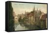 Quai Du Rosaire, Bruges, Belgium-null-Framed Stretched Canvas