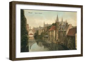 Quai Du Rosaire, Bruges, Belgium-null-Framed Art Print