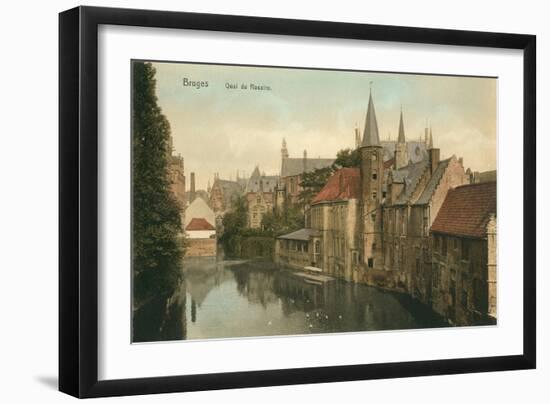 Quai Du Rosaire, Bruges, Belgium-null-Framed Art Print