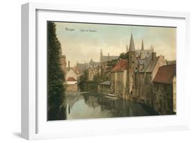 Quai Du Rosaire, Bruges, Belgium-null-Framed Art Print