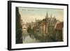 Quai Du Rosaire, Bruges, Belgium-null-Framed Art Print