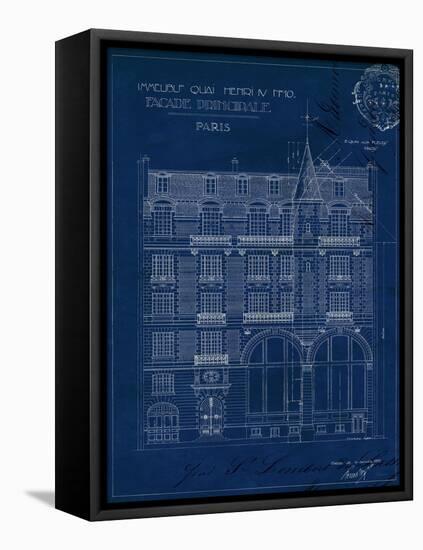 Quai Henri Blueprint I-Hugo Wild-Framed Stretched Canvas