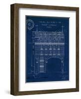 Quai Henri Blueprint II-Hugo Wild-Framed Art Print