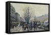 Quai Malaquais, Paris-Galien-Laloue Eugene-Framed Stretched Canvas