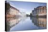 Quai Saint Etienne and the River Ill, Strasbourg, Bas-Rhin, Alsace, France, Europe-Julian Elliott-Stretched Canvas