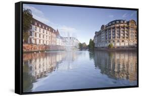 Quai Saint Etienne and the River Ill, Strasbourg, Bas-Rhin, Alsace, France, Europe-Julian Elliott-Framed Stretched Canvas